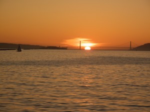 View of the Golden Gate Bridge from the Berkeley Marina, Nov 09