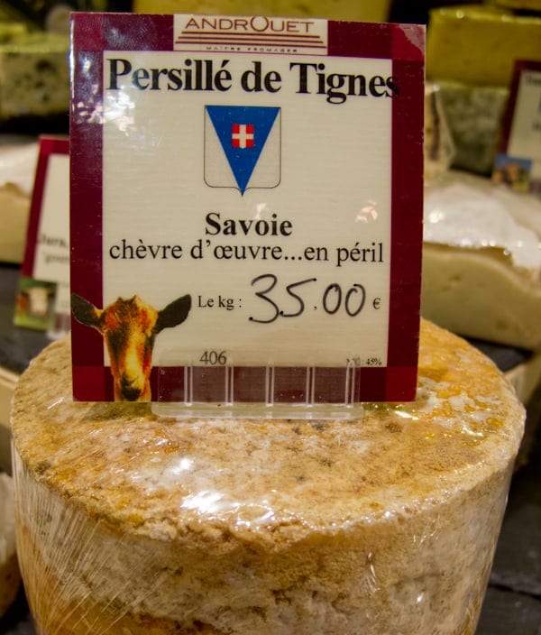 Persillé de Tignes inside Androuet (packaging says: cheese in peril!) Persillé de Tignes inside Androuet (packaging says: cheese in peril!)