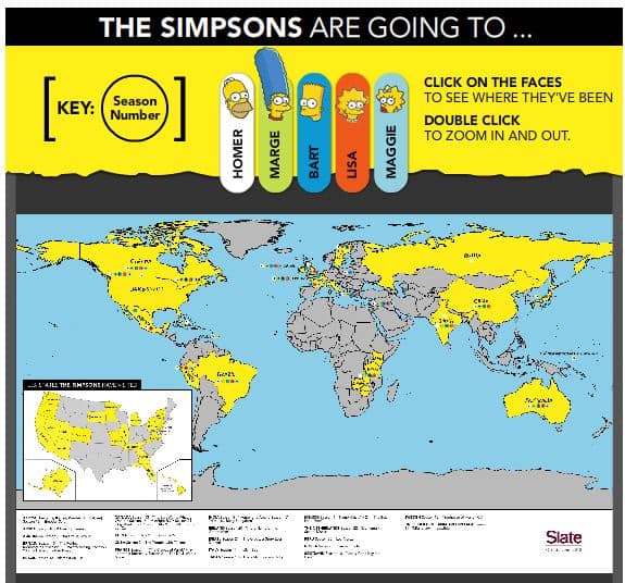 Simpsons Map Simpsons Map