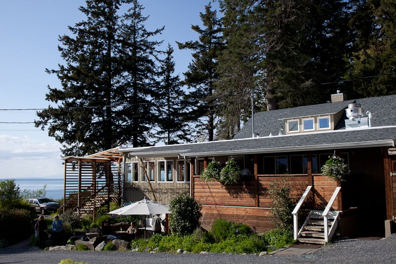 The Willows Inn sideview including the kitchen entrance and Taproot Cafe The Willows Inn sideview including the kitchen entrance and Taproot Cafe
