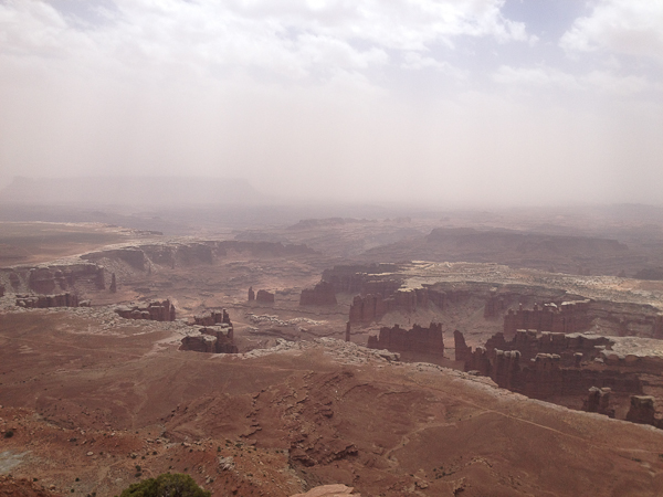 Dust storm over Canyonlands Dust storm over Canyonlands