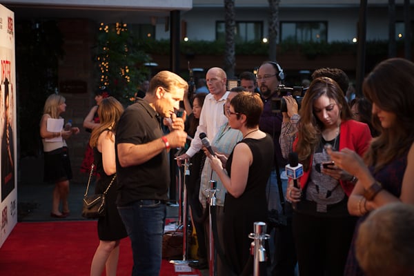 Andi Fisher interviewing James Remar at the Dexter release party Andi Fisher interviewing James Remar at the Dexter release party